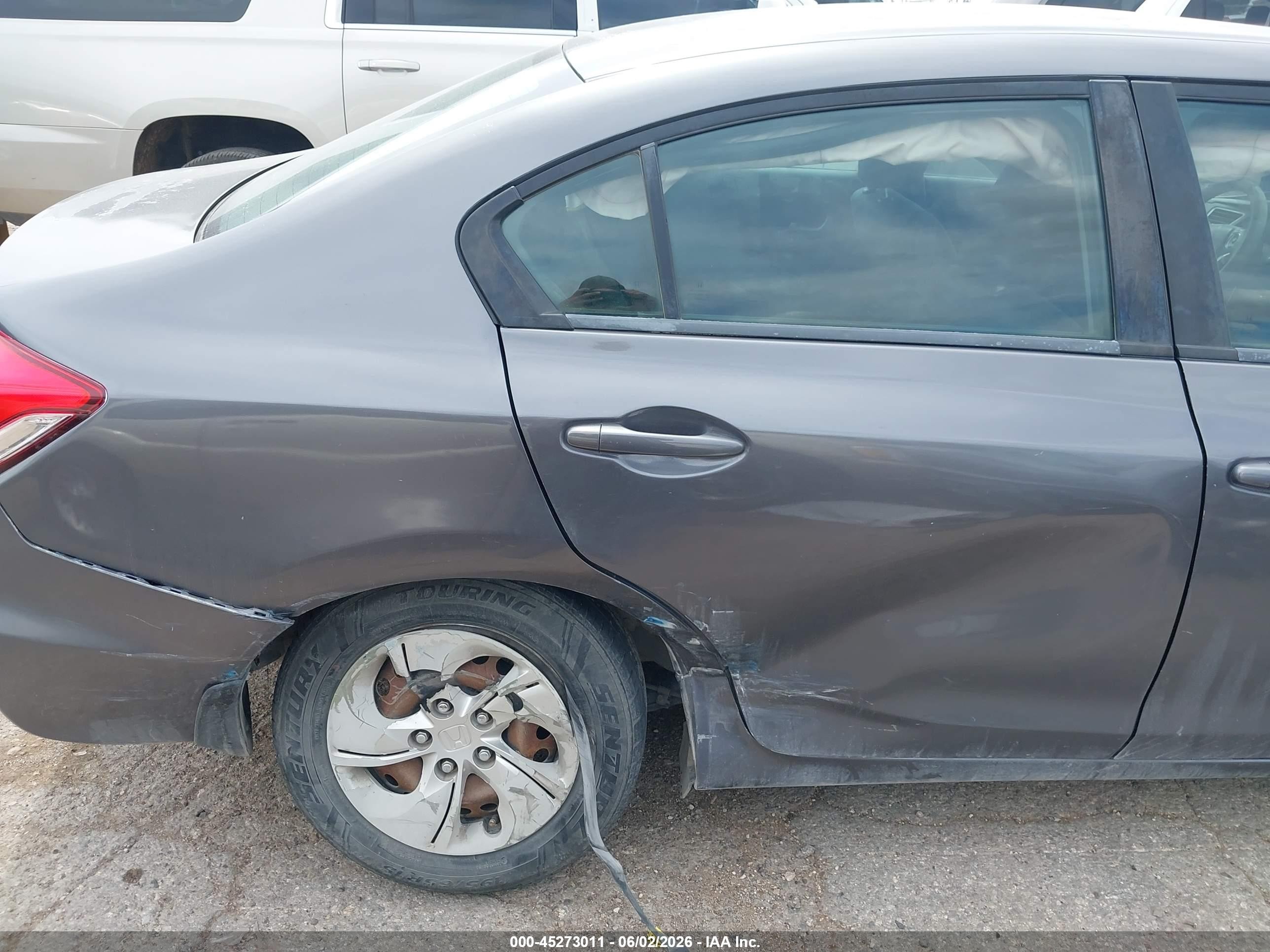 2015 Honda Civic Lx Серый vin: 19XFB2F57FE120753