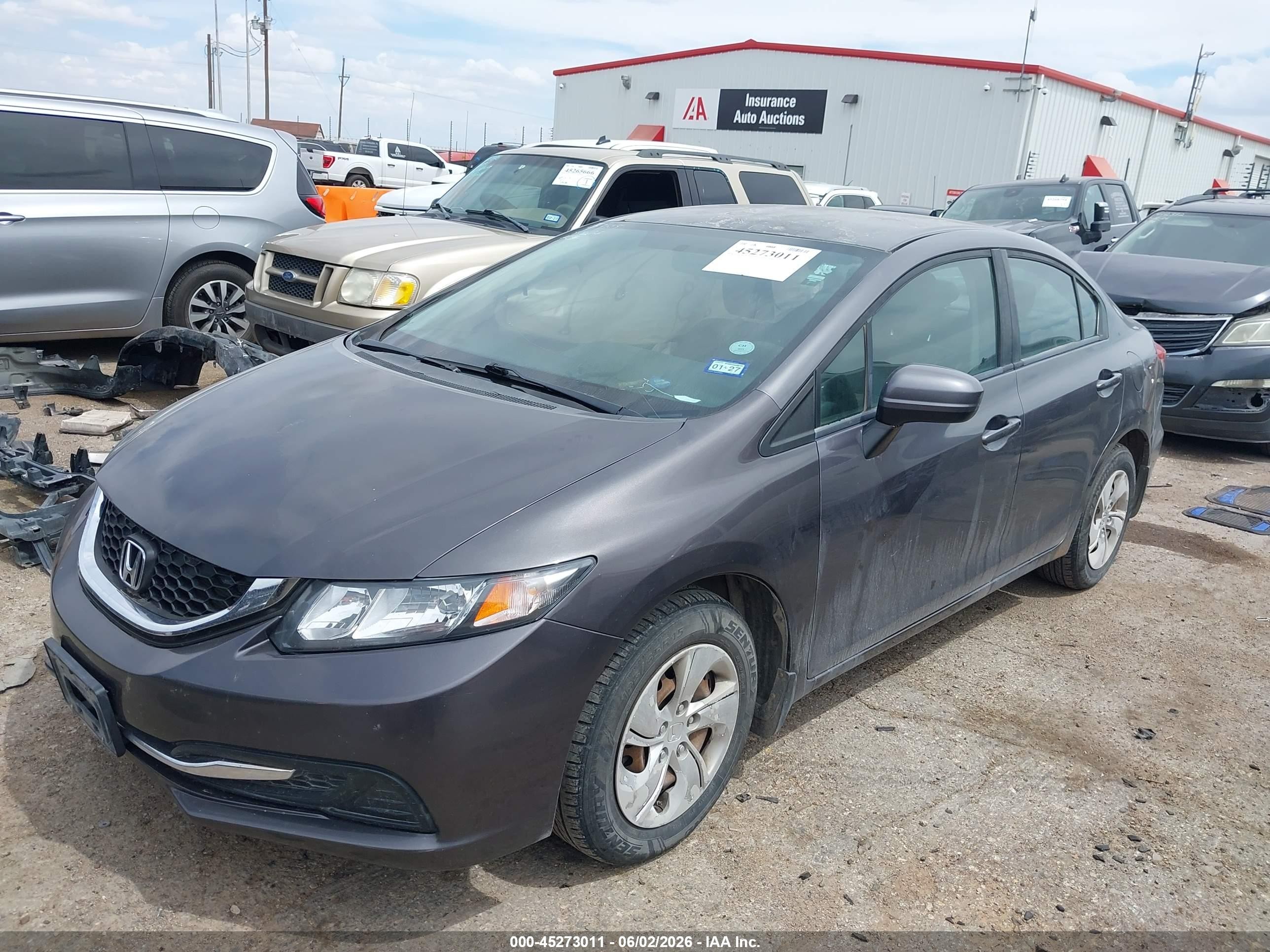 2015 Honda Civic Lx Серый vin: 19XFB2F57FE120753