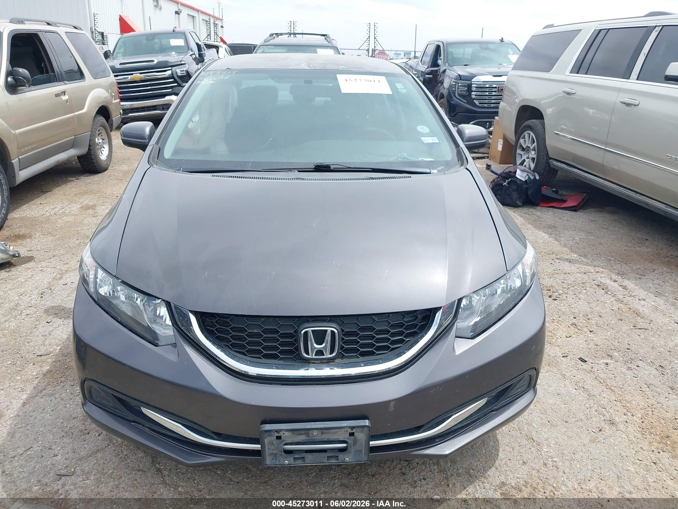 2015 Honda Civic Lx Серый vin: 19XFB2F57FE120753