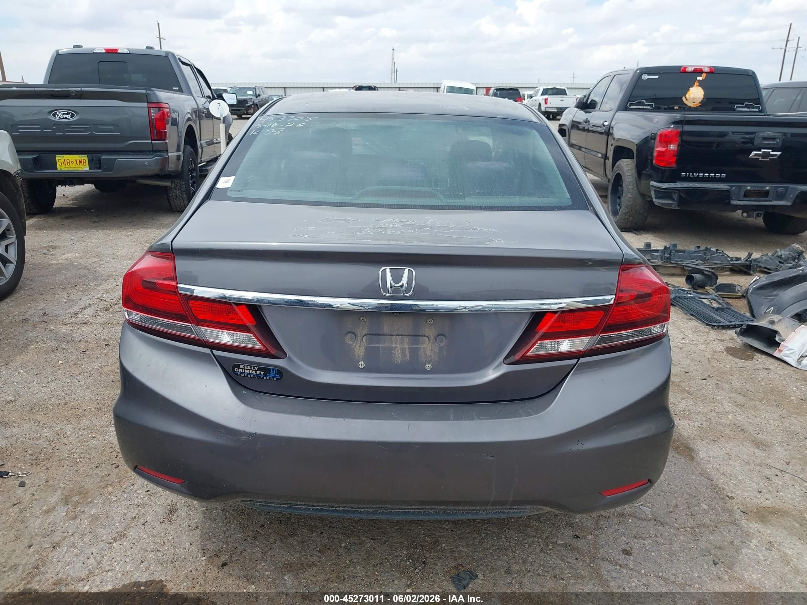 2015 Honda Civic Lx Серый vin: 19XFB2F57FE120753