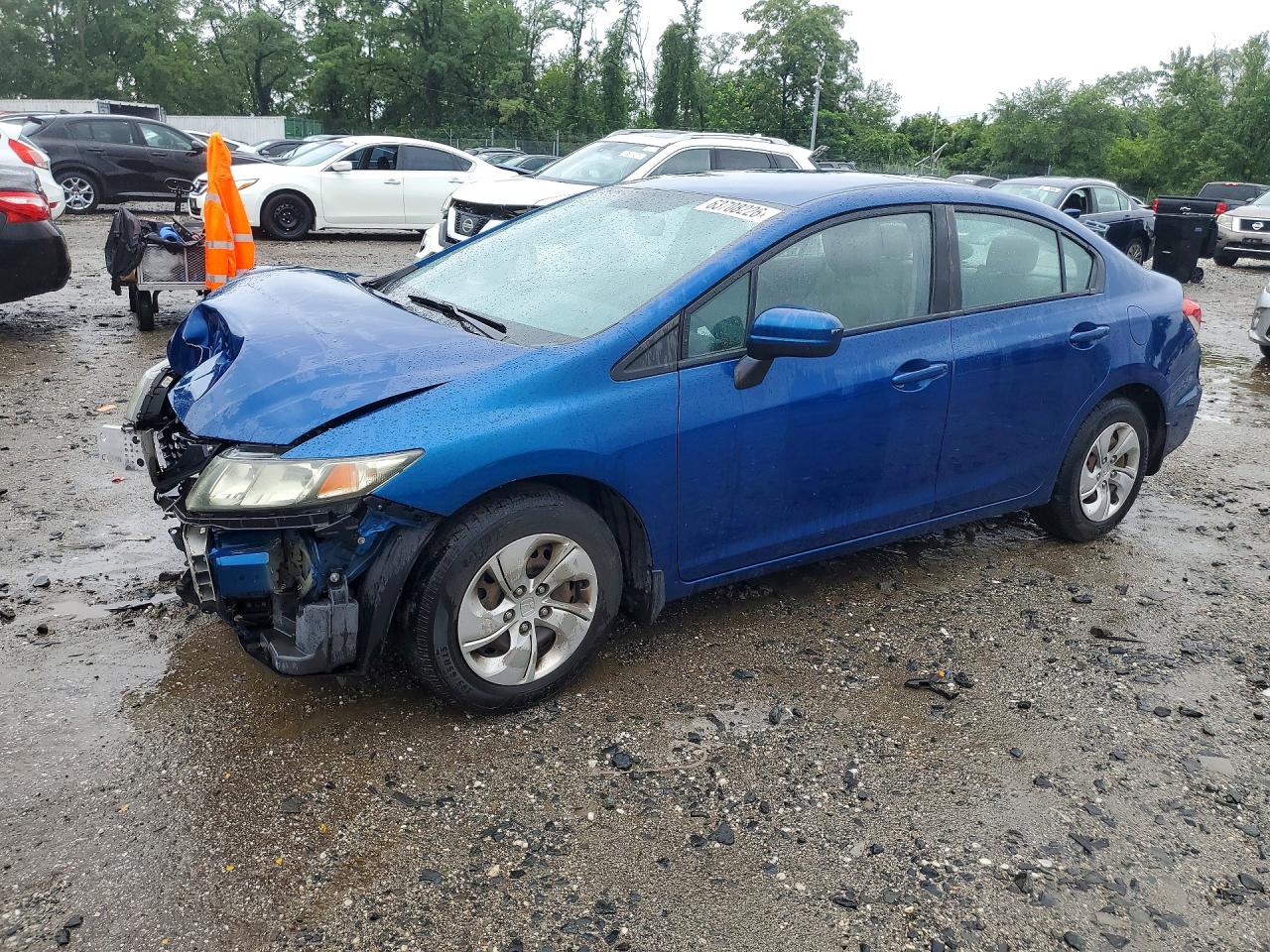 2015 Honda Civic Lx Blue vin: 19XFB2F57FE201865