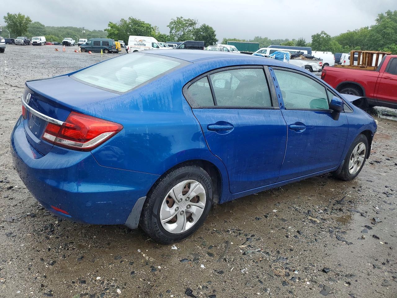 2015 Honda Civic Lx Blue vin: 19XFB2F57FE201865