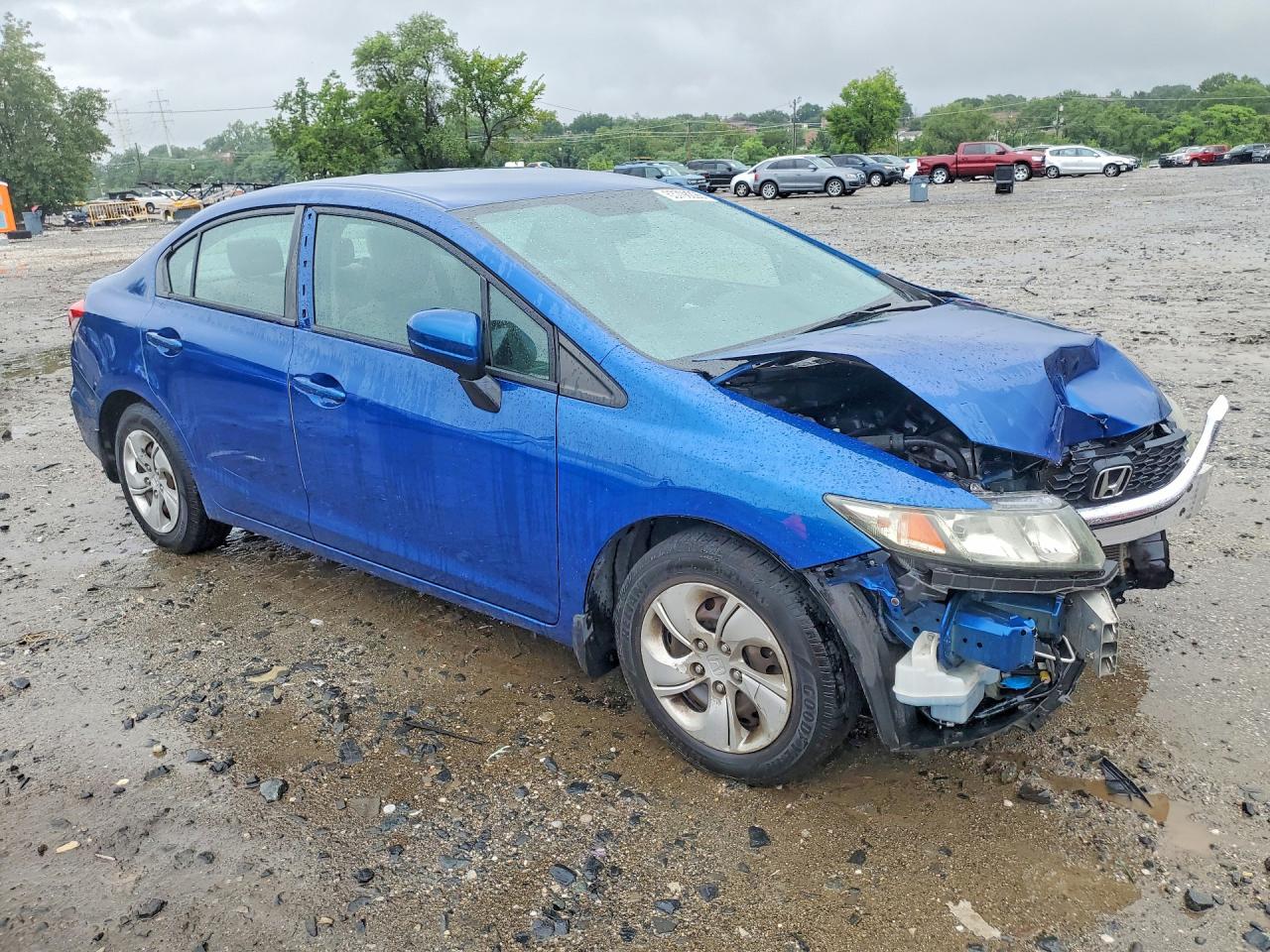 2015 Honda Civic Lx Blue vin: 19XFB2F57FE201865