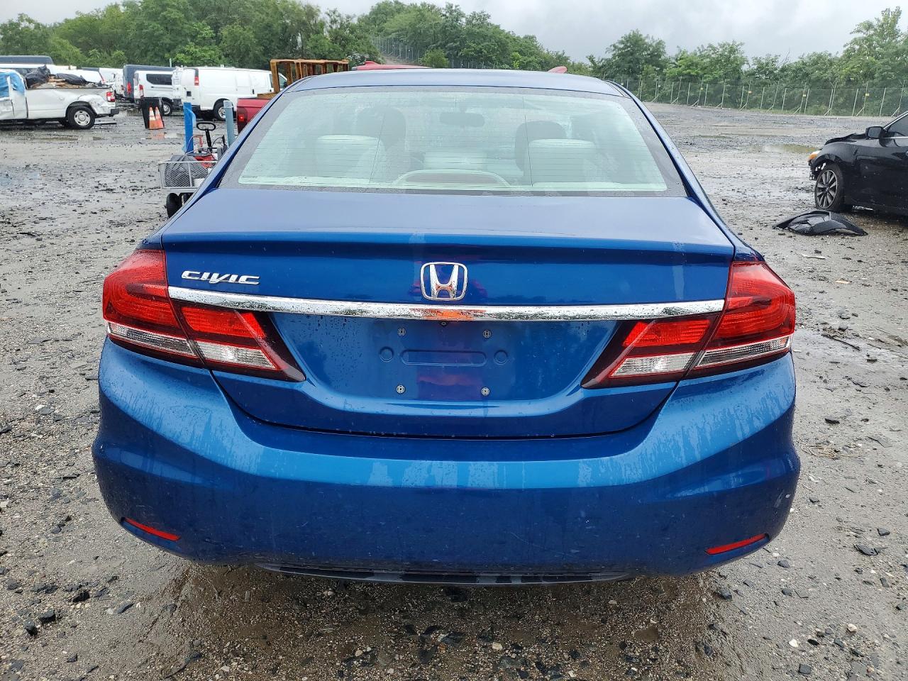 2015 Honda Civic Lx Blue vin: 19XFB2F57FE201865