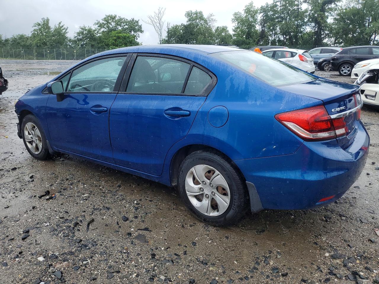 2015 Honda Civic Lx Blue vin: 19XFB2F57FE201865
