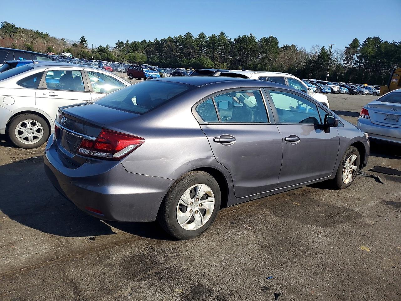 2015 Honda Civic Lx Gray vin: 19XFB2F57FE213319