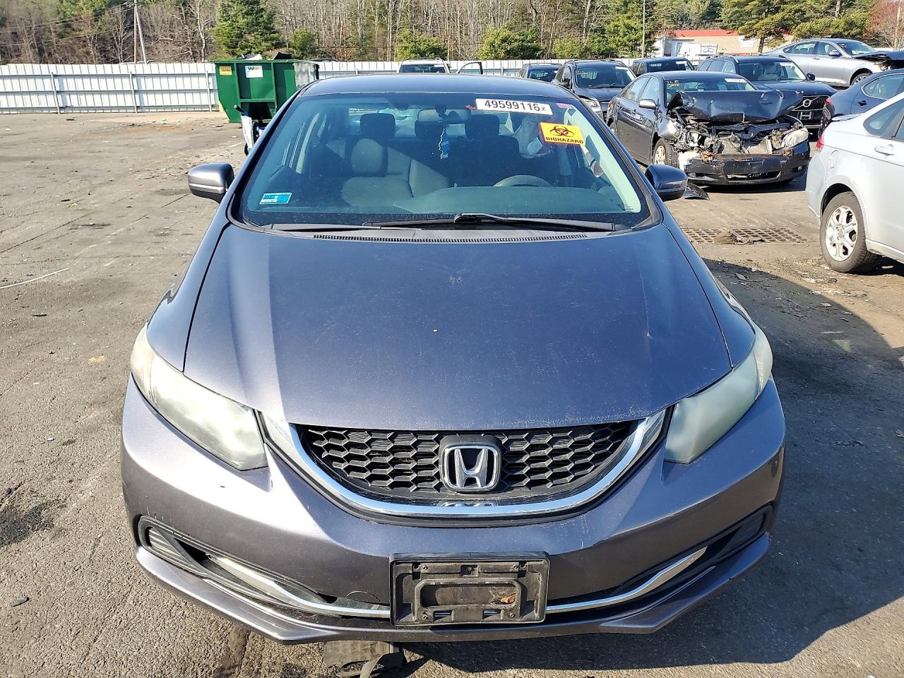 2015 Honda Civic Lx Gray vin: 19XFB2F57FE213319