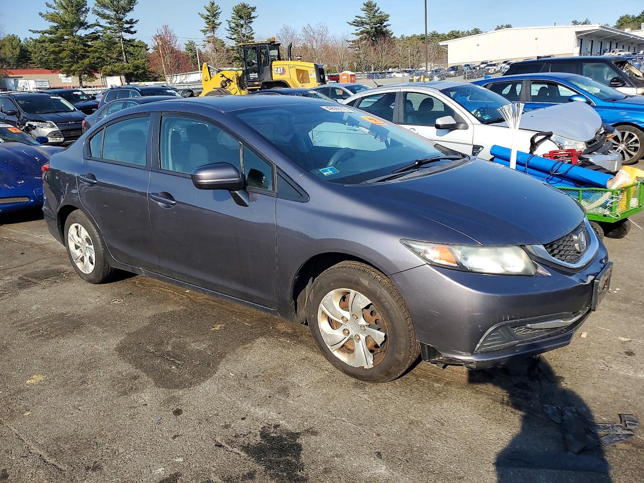2015 Honda Civic Lx Gray vin: 19XFB2F57FE213319