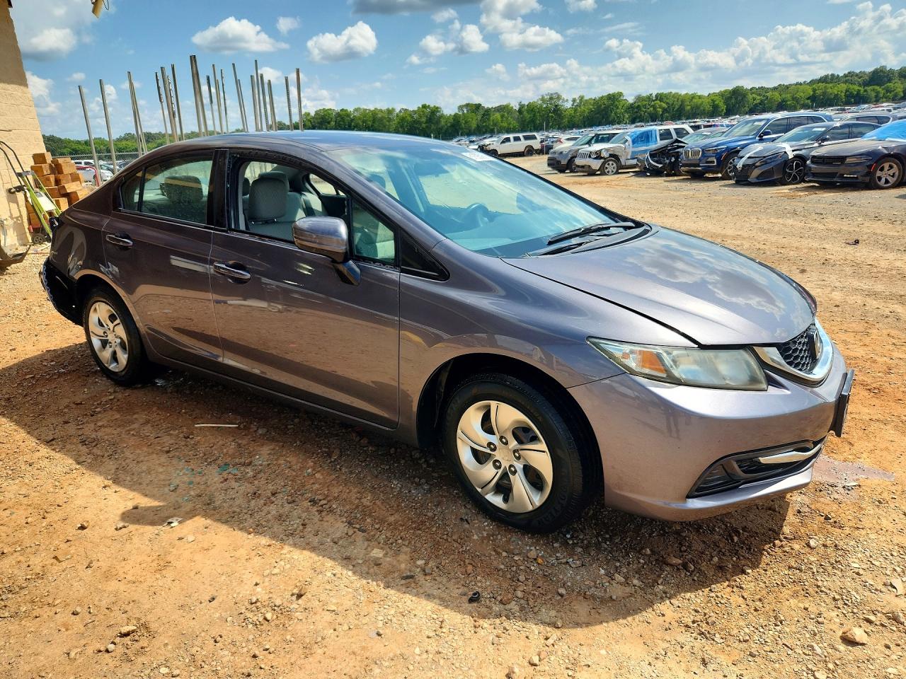 2015 Honda Civic Lx Gray vin: 19XFB2F57FE239838