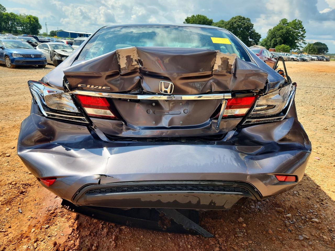 2015 Honda Civic Lx Gray vin: 19XFB2F57FE239838
