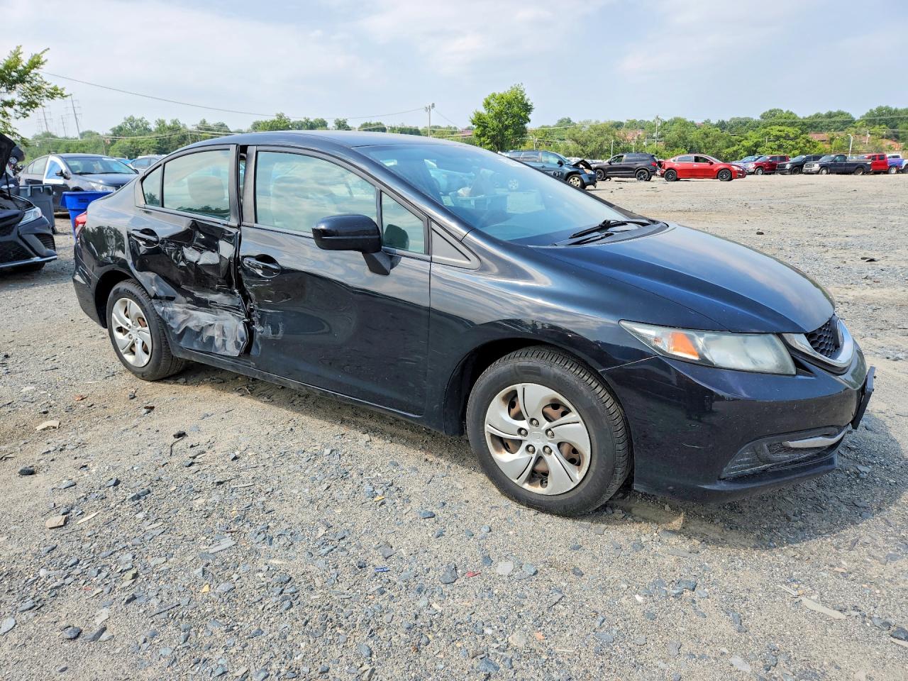 2015 Honda Civic Lx Black vin: 19XFB2F57FE245395