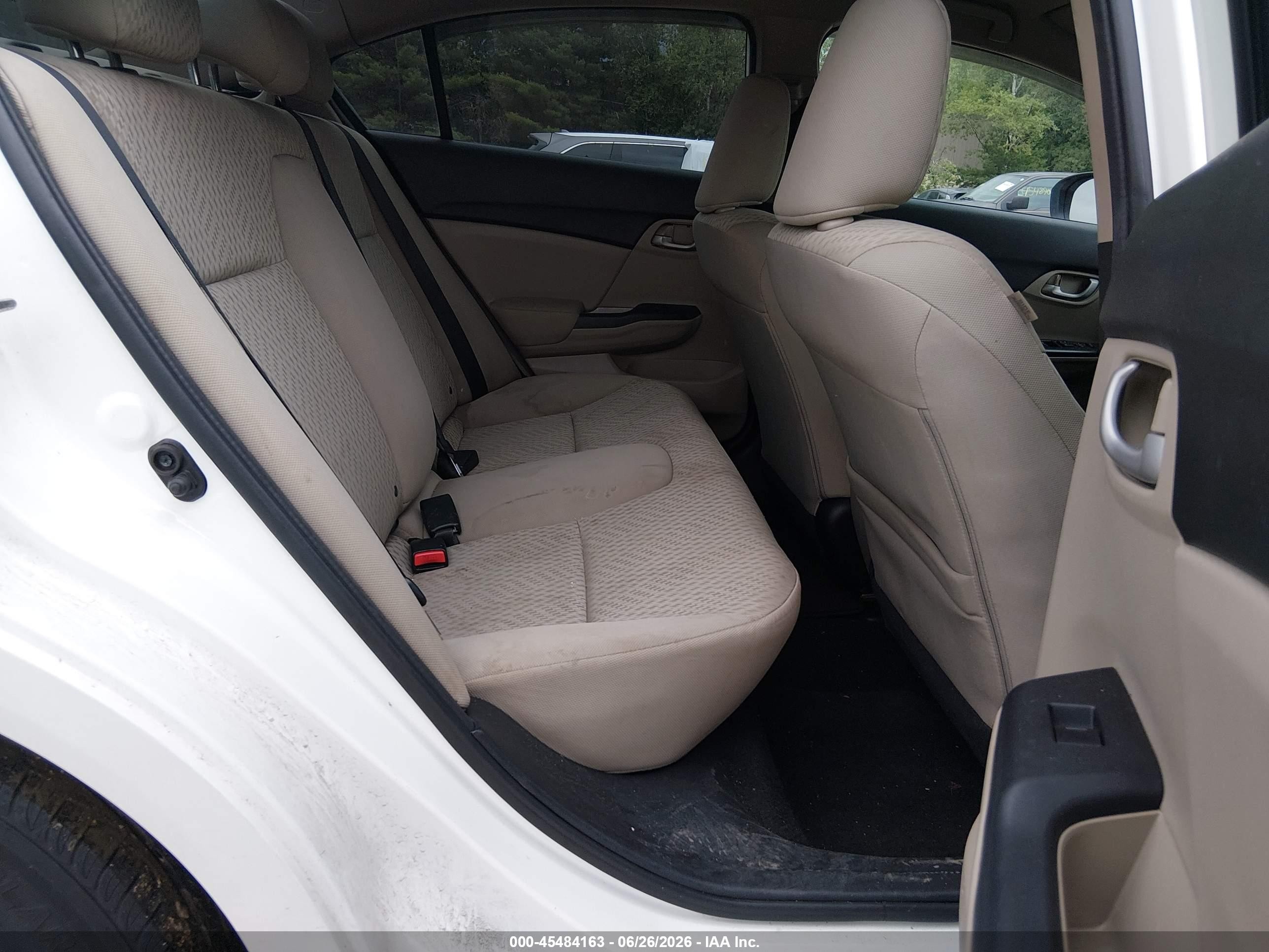 2015 Honda Civic Lx White vin: 19XFB2F57FE255201