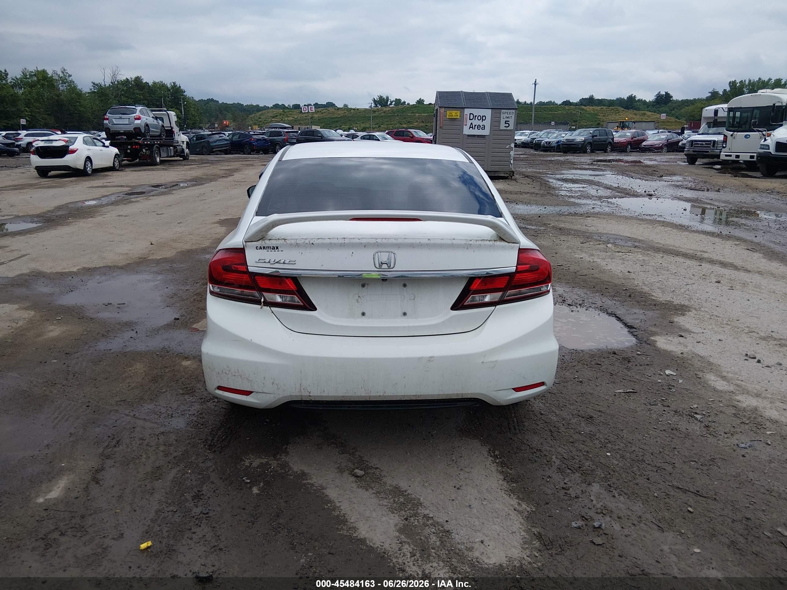 2015 Honda Civic Lx White vin: 19XFB2F57FE255201