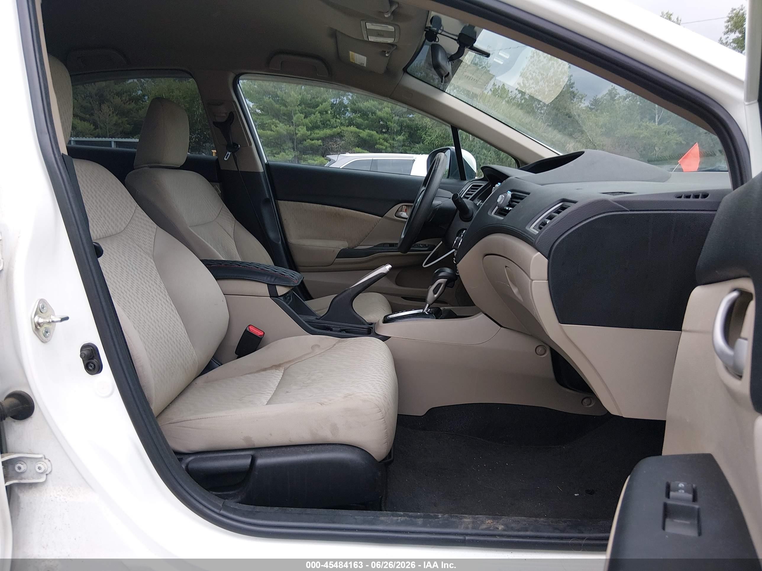 2015 Honda Civic Lx White vin: 19XFB2F57FE255201