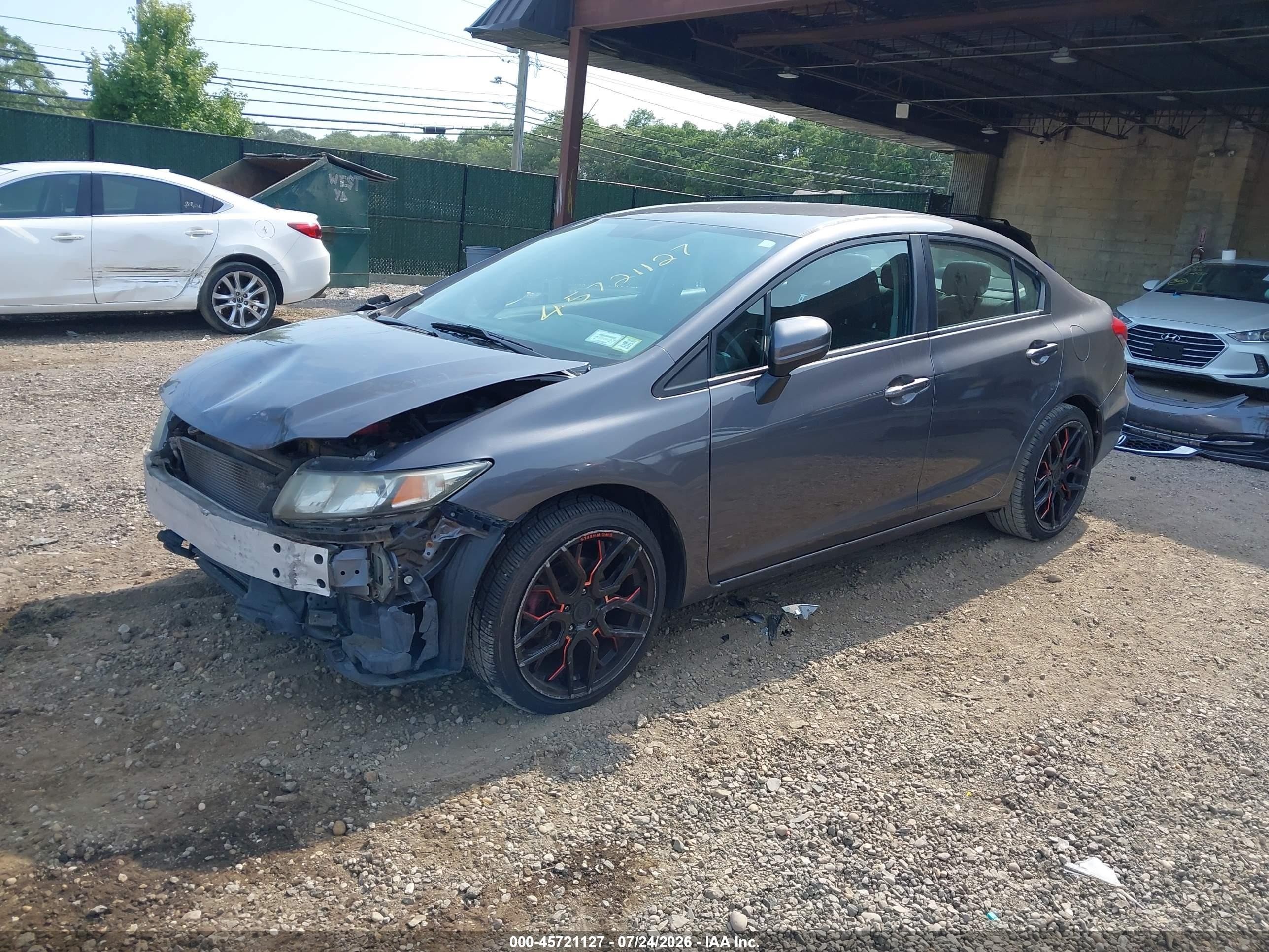 2015 Honda Civic Lx Gray vin: 19XFB2F57FE259586