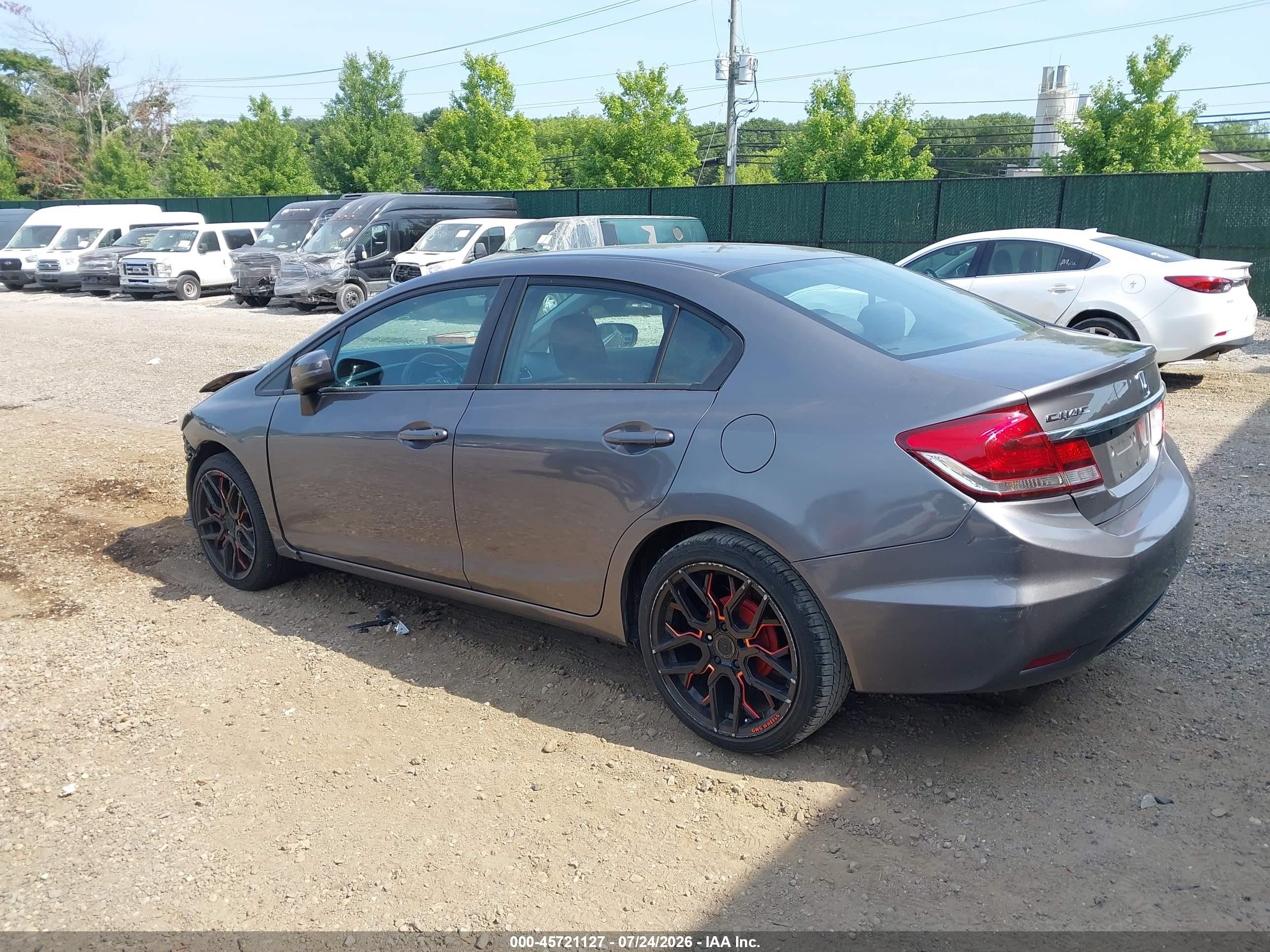 2015 Honda Civic Lx Gray vin: 19XFB2F57FE259586