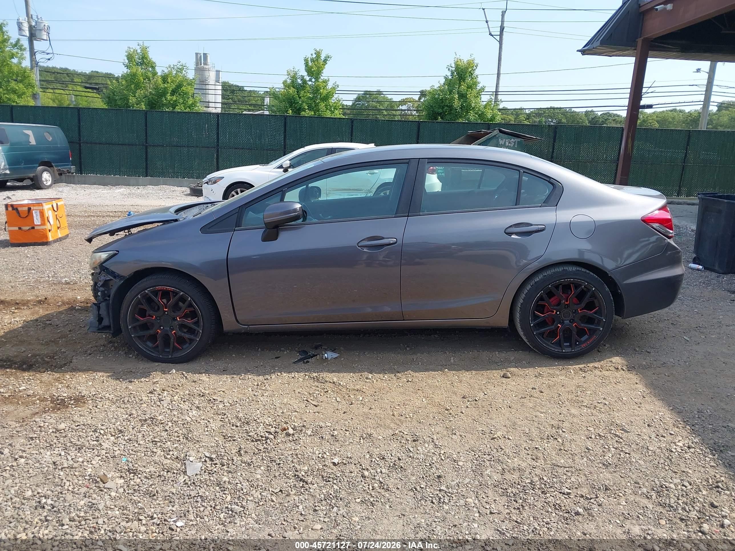 2015 Honda Civic Lx Gray vin: 19XFB2F57FE259586