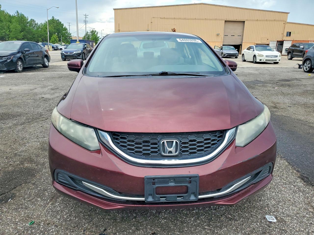 2015 Honda Civic Lx Burgundy vin: 19XFB2F57FE264531