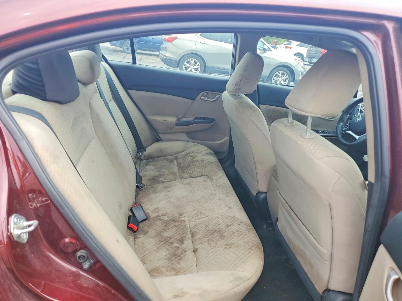 2015 Honda Civic Lx Burgundy vin: 19XFB2F57FE264531