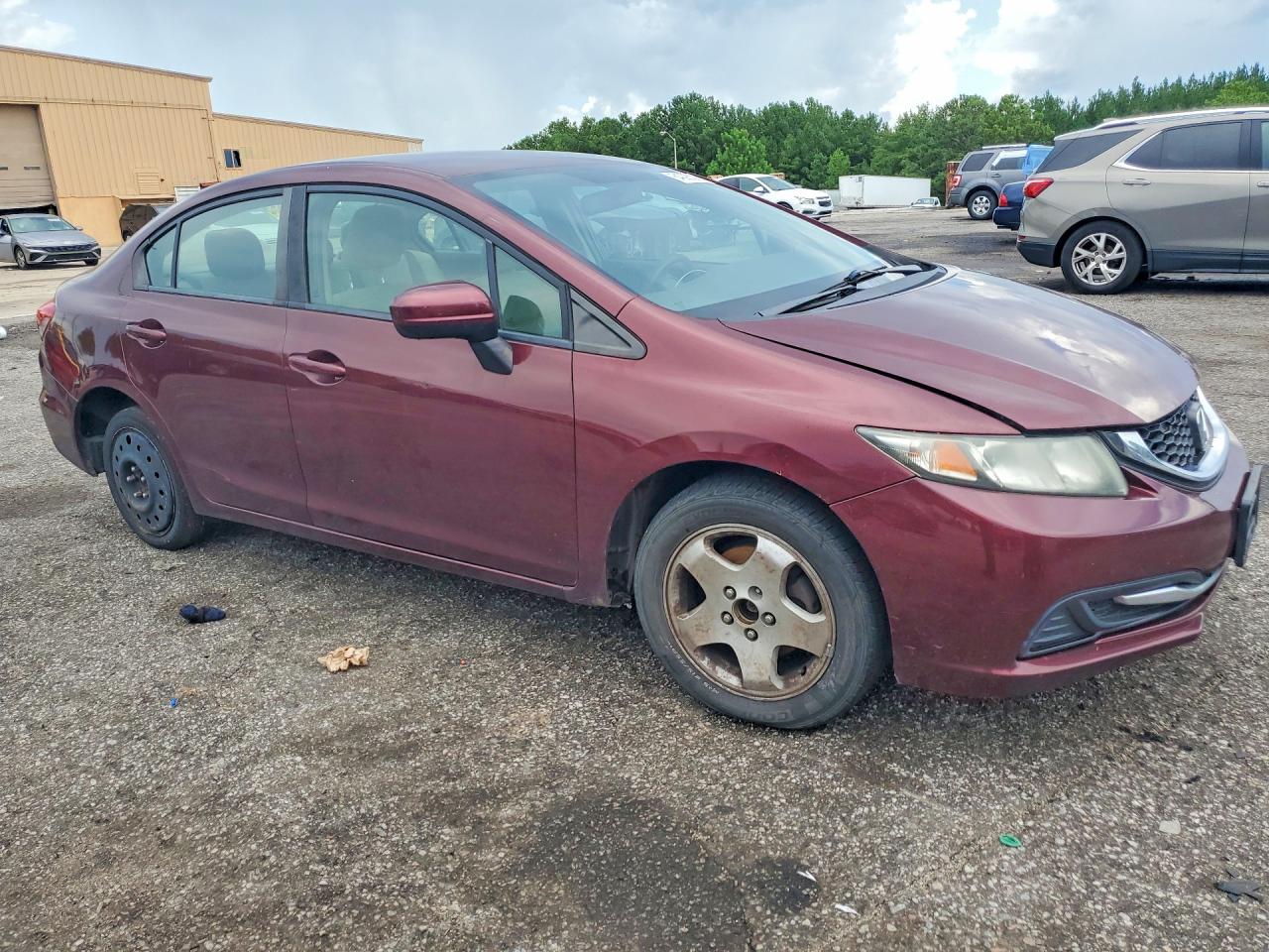 2015 Honda Civic Lx Burgundy vin: 19XFB2F57FE264531