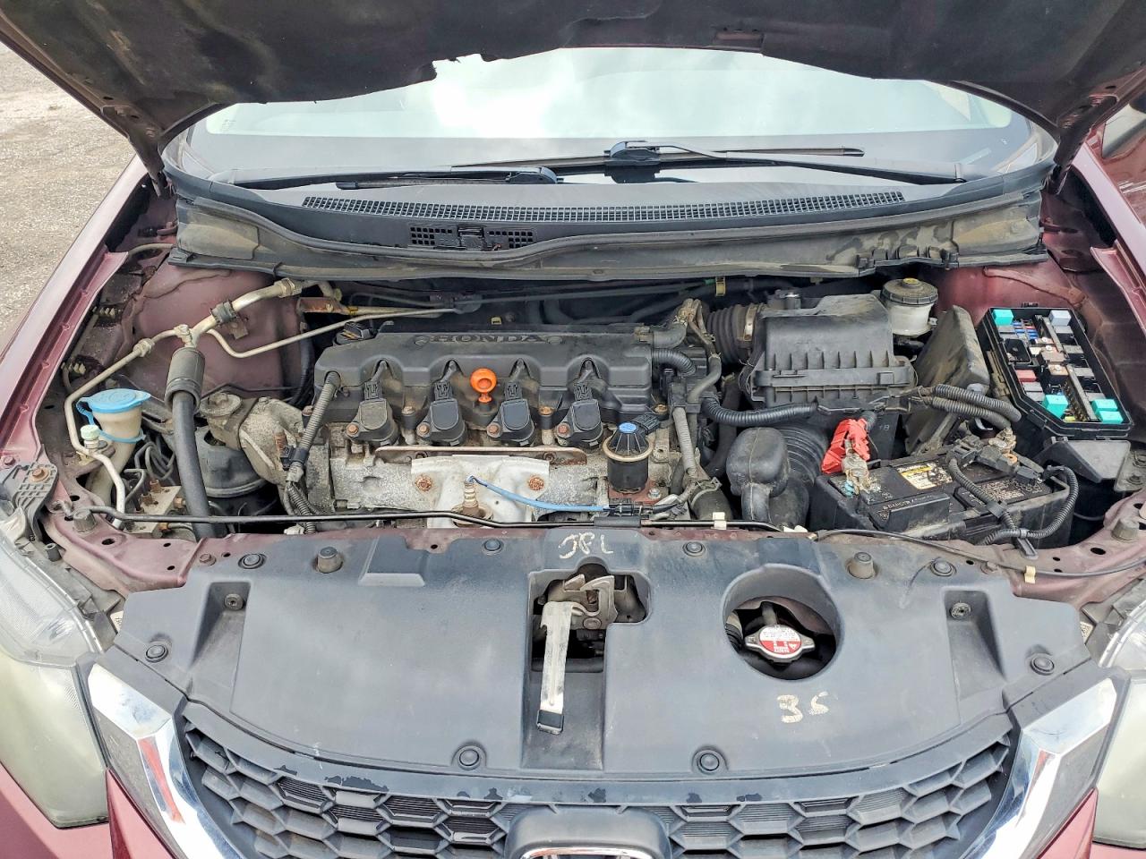 2015 Honda Civic Lx Burgundy vin: 19XFB2F57FE264531