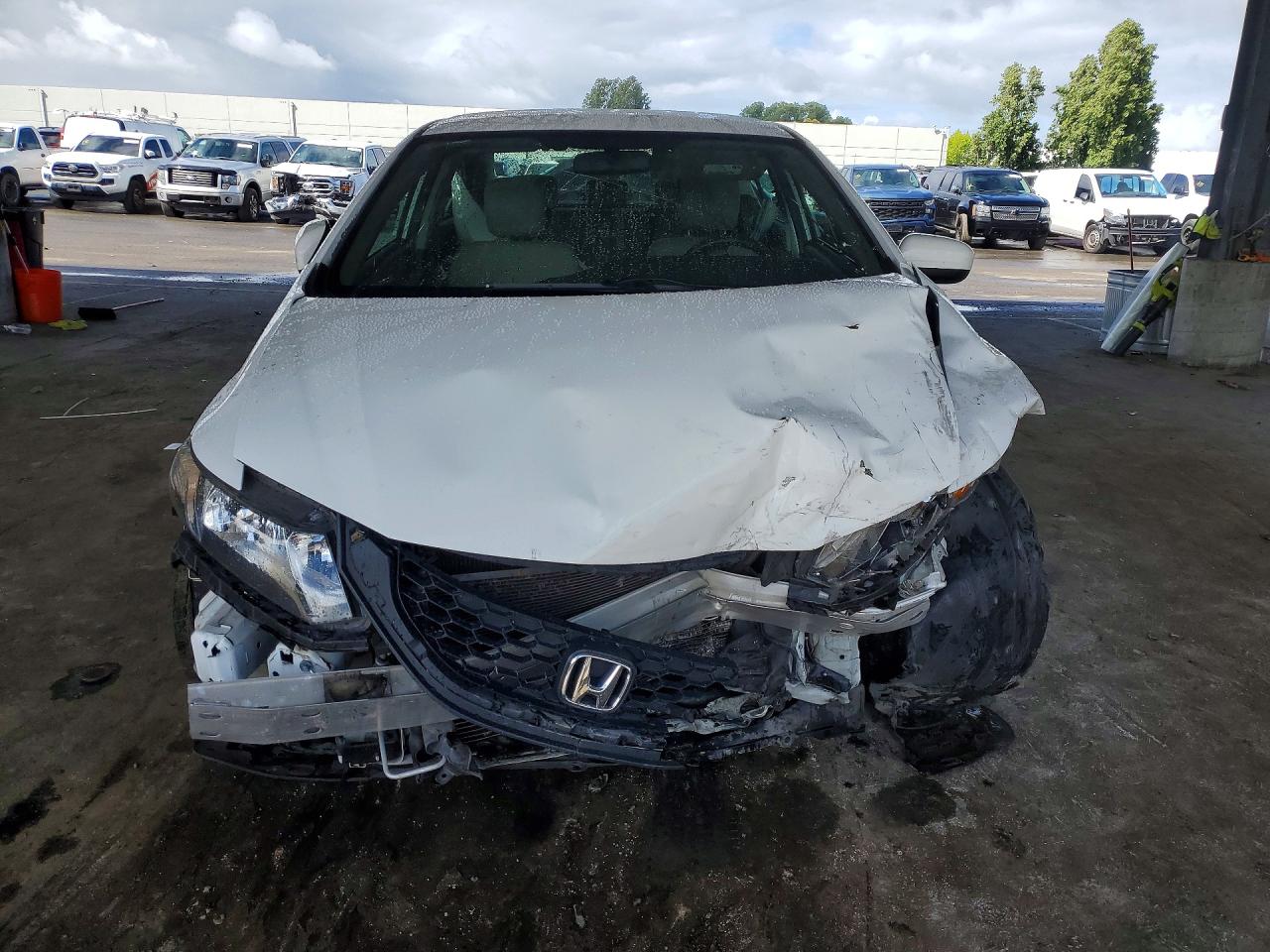 2015 Honda Civic Lx White vin: 19XFB2F57FE267462