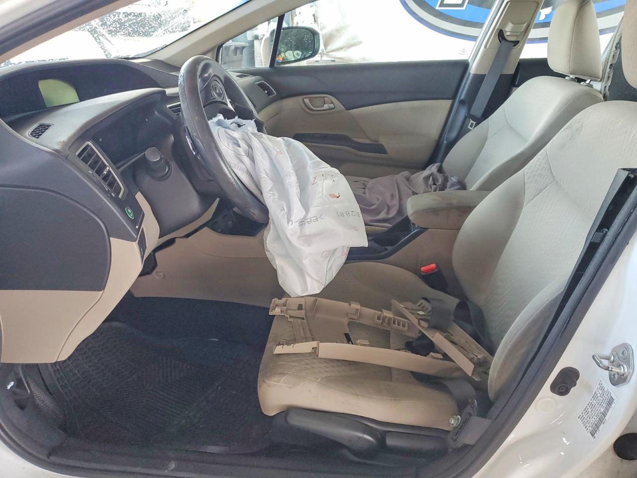 2015 Honda Civic Lx White vin: 19XFB2F57FE267462