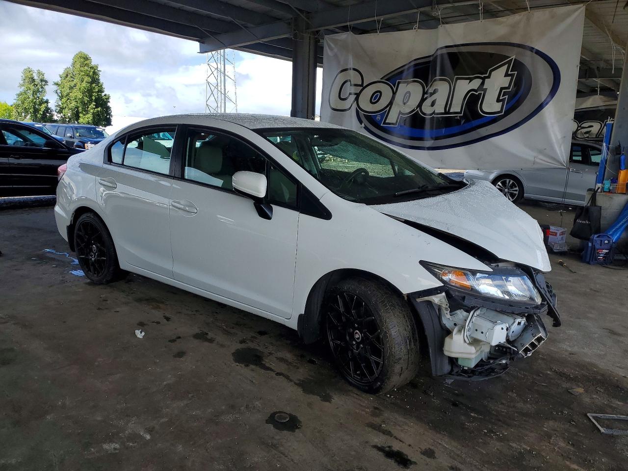 2015 Honda Civic Lx White vin: 19XFB2F57FE267462