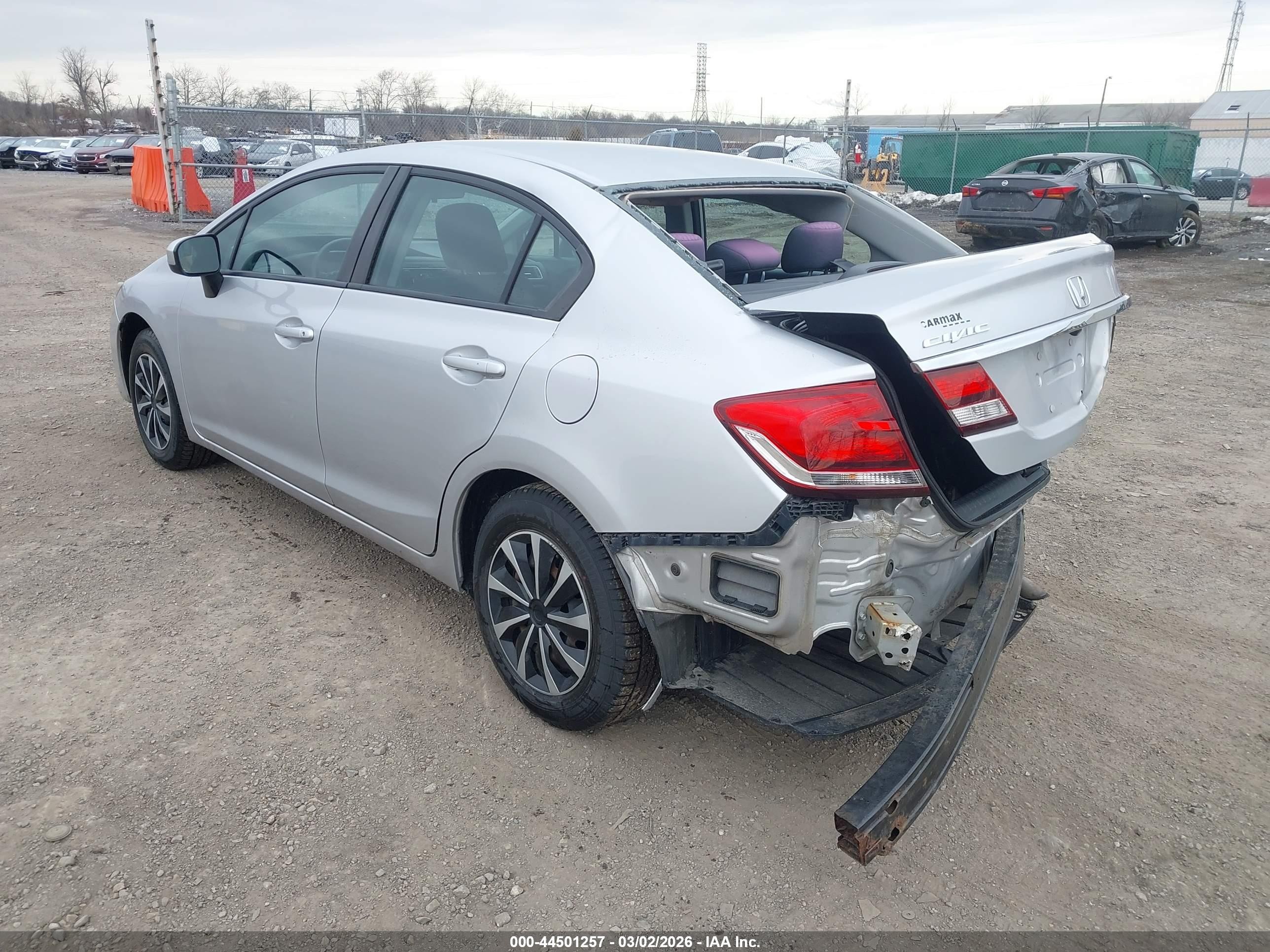 2015 Honda Civic Lx Gray vin: 19XFB2F57FE272936