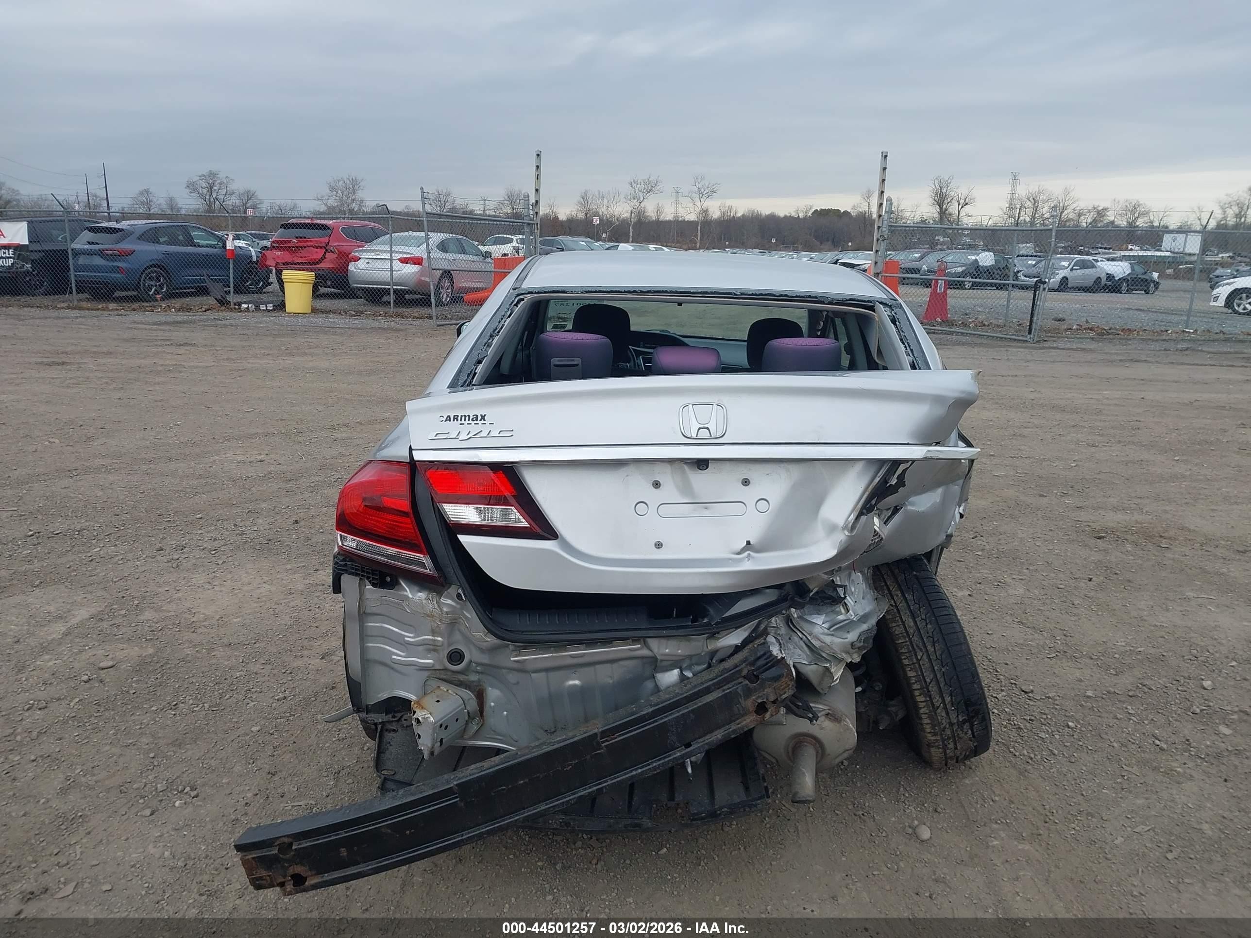 2015 Honda Civic Lx Gray vin: 19XFB2F57FE272936