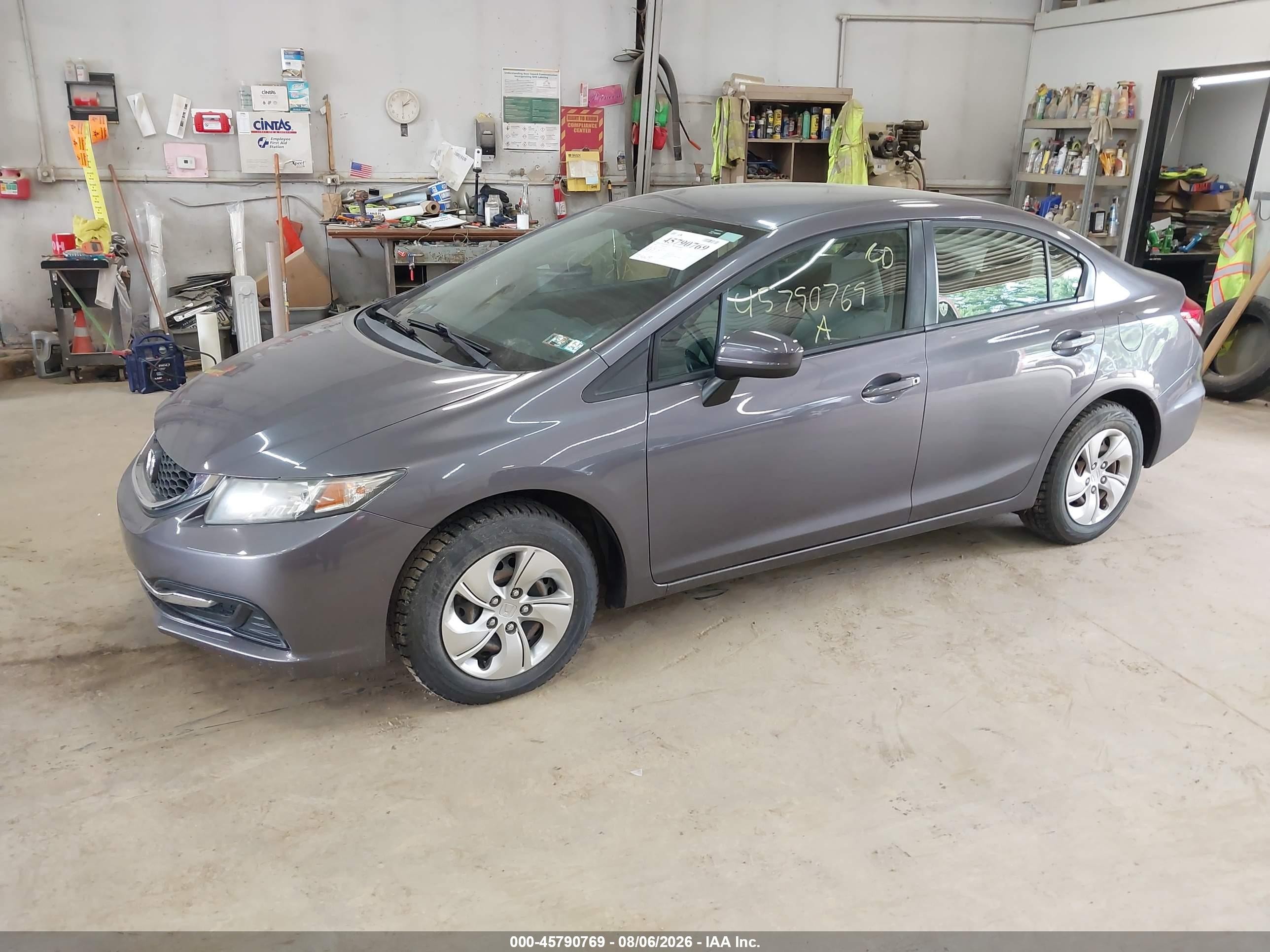2015 Honda Civic Lx Gray vin: 19XFB2F57FE279580