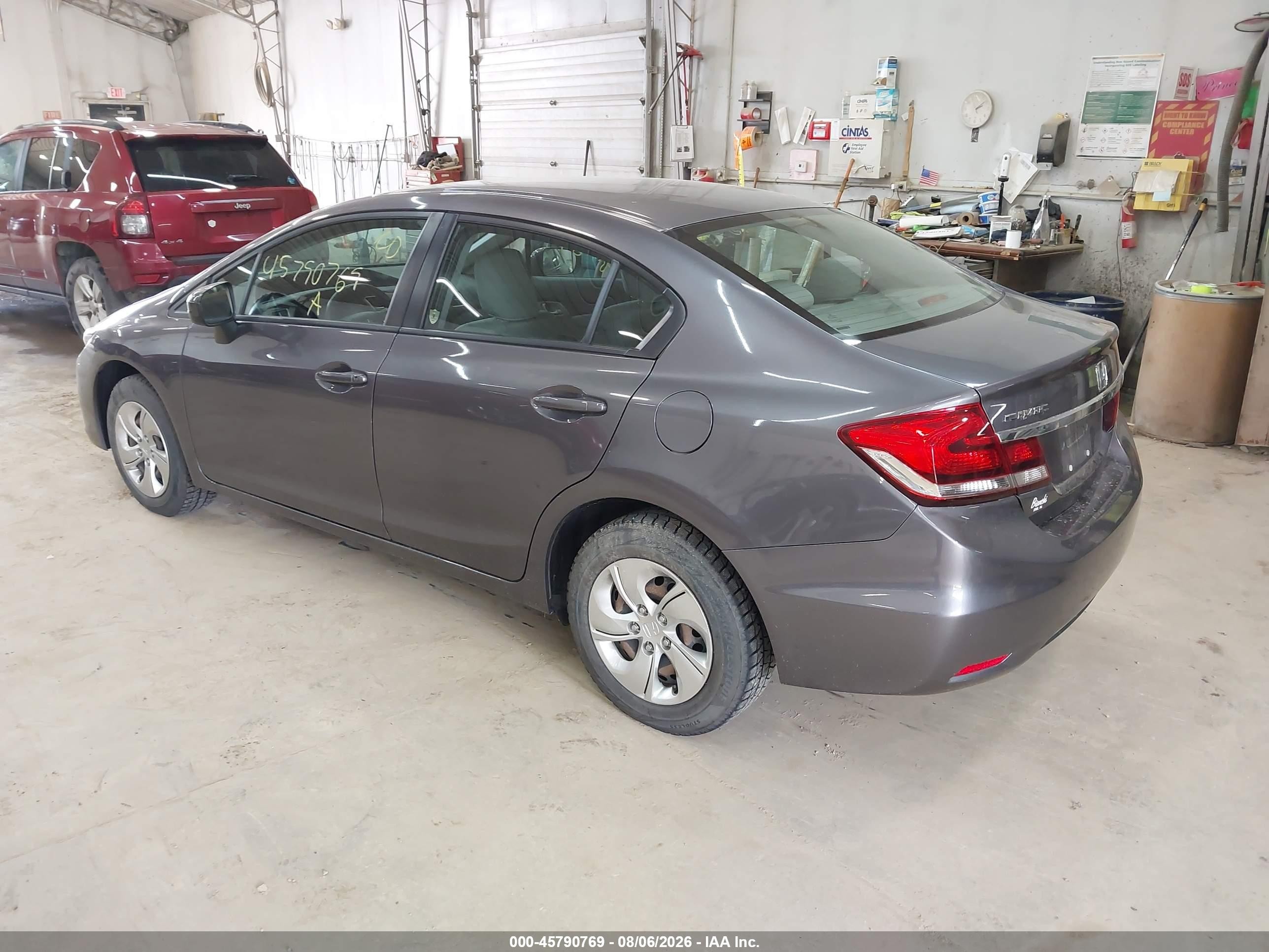2015 Honda Civic Lx Gray vin: 19XFB2F57FE279580