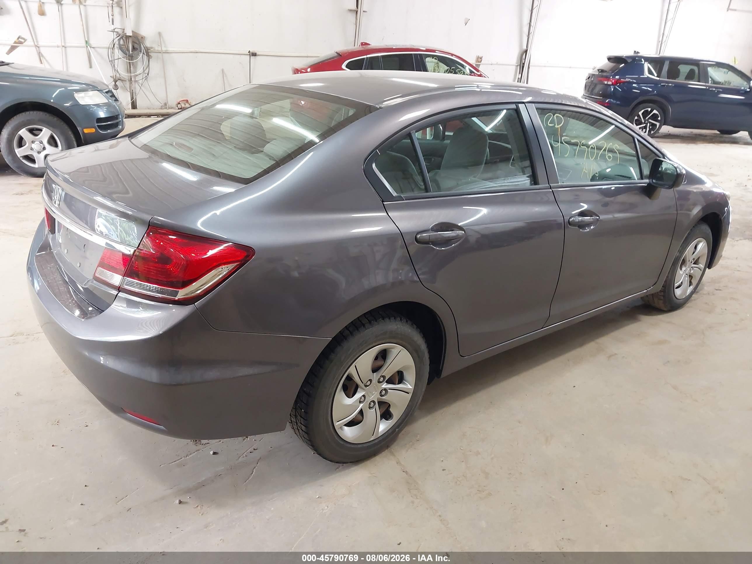 2015 Honda Civic Lx Gray vin: 19XFB2F57FE279580
