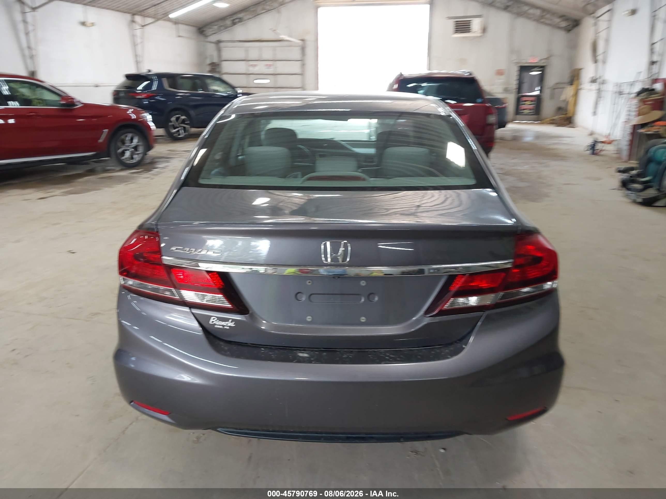 2015 Honda Civic Lx Gray vin: 19XFB2F57FE279580