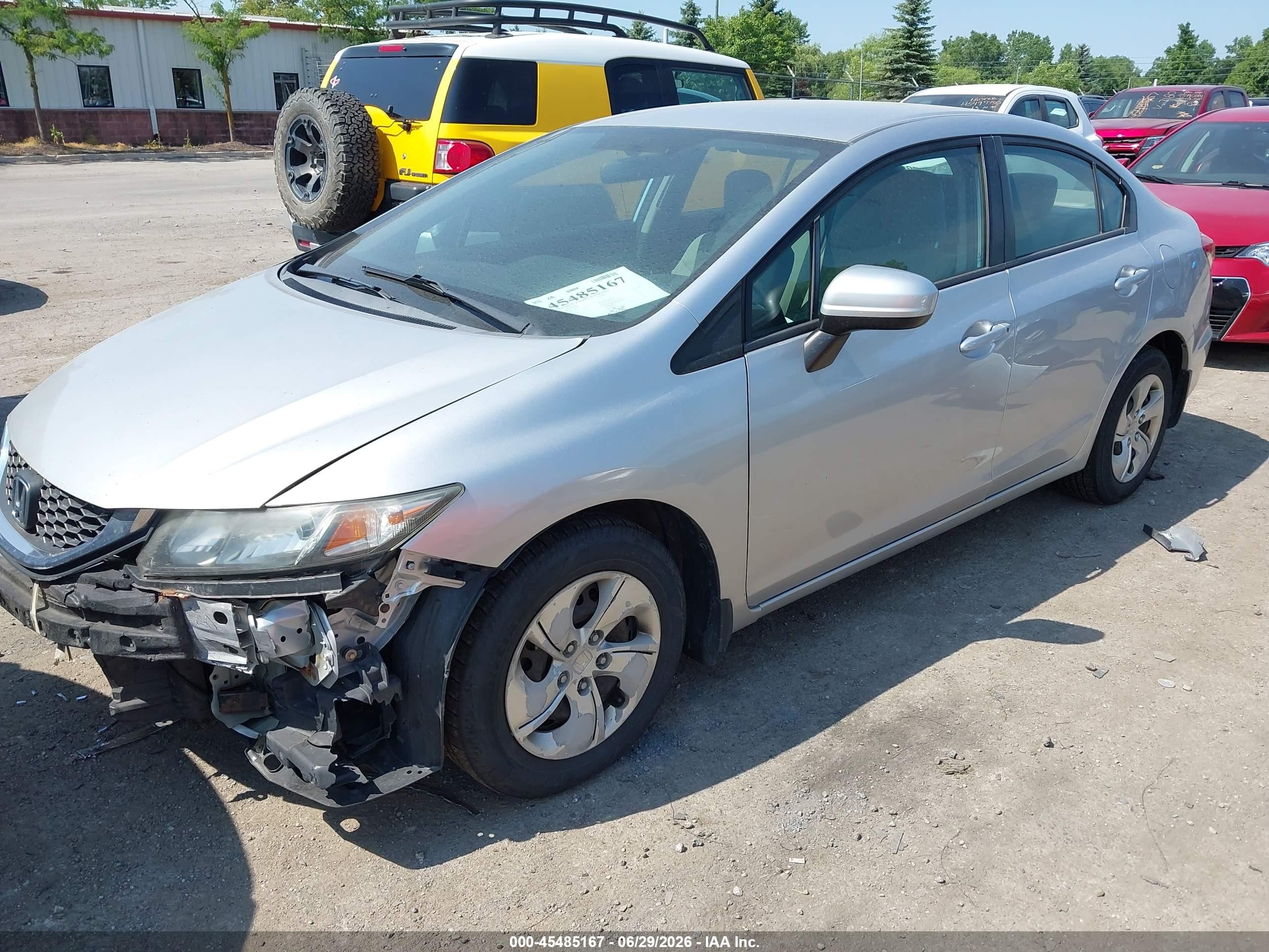 2015 Honda Civic Lx Silver vin: 19XFB2F57FE296346