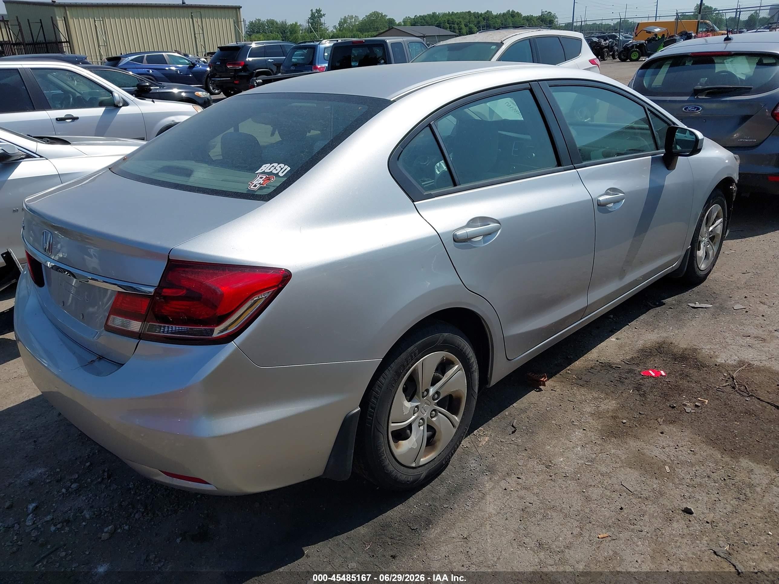 2015 Honda Civic Lx Silver vin: 19XFB2F57FE296346