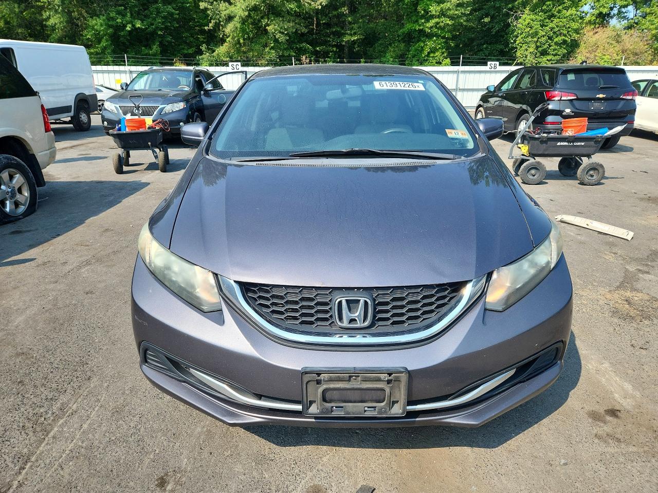2015 Honda Civic Lx Gray vin: 19XFB2F57FE701718