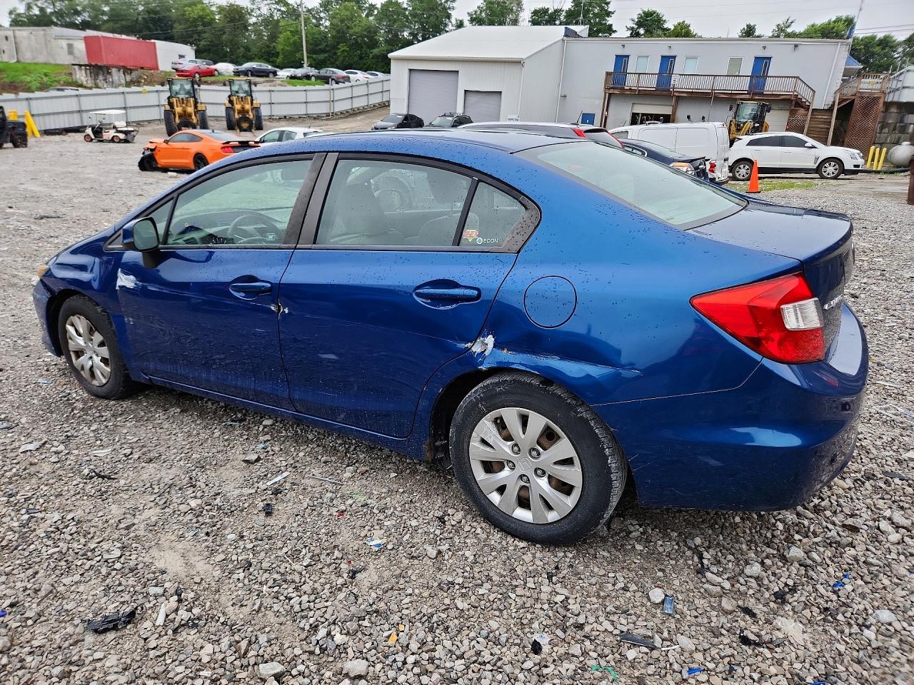 2012 Honda Civic Lx Blue vin: 19XFB2F58CE001329