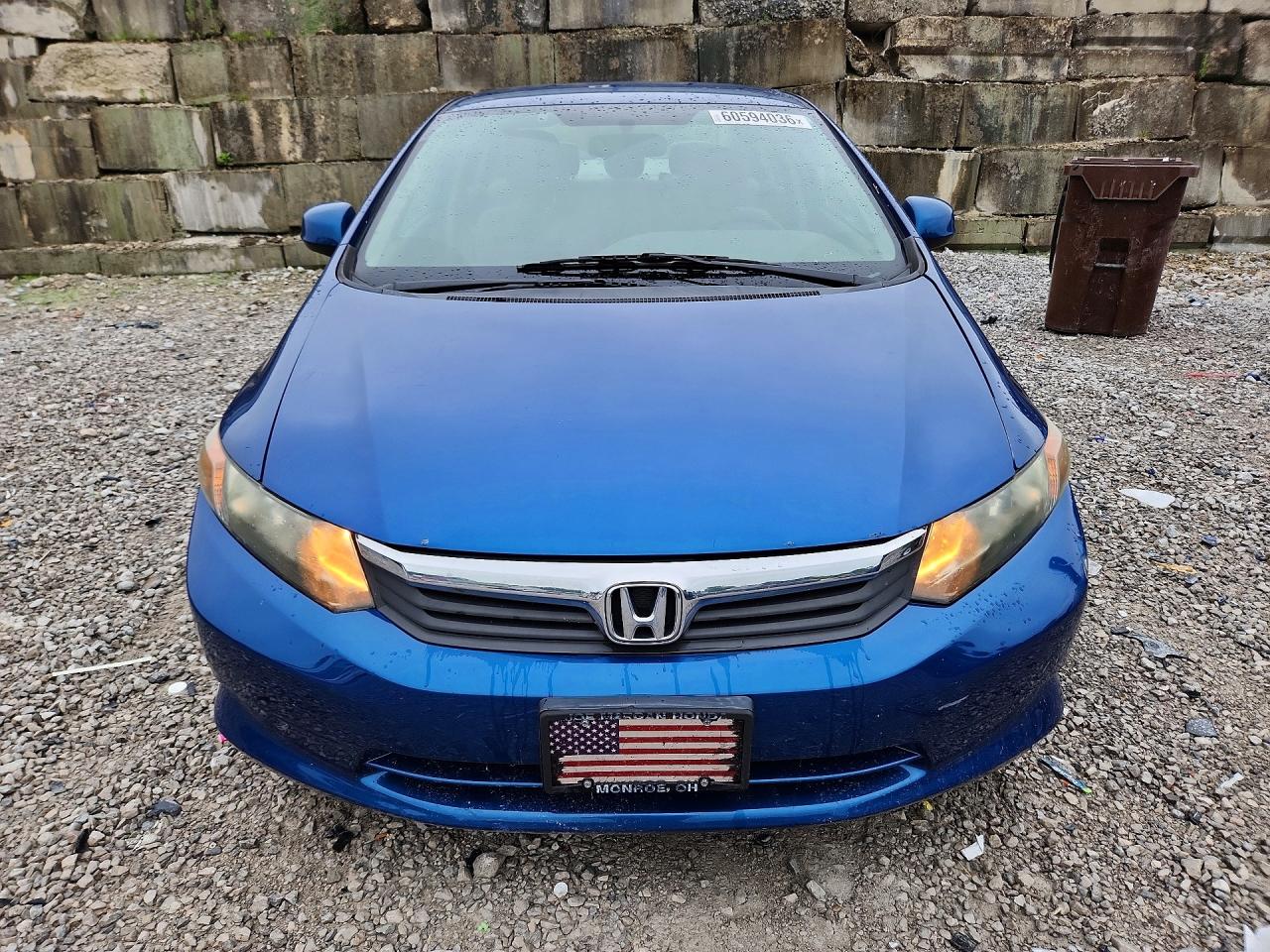 2012 Honda Civic Lx Blue vin: 19XFB2F58CE001329