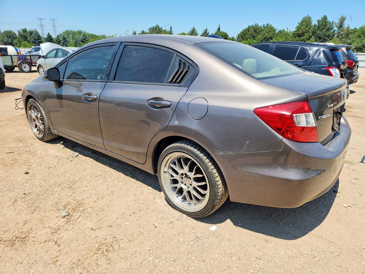 2012 Honda Civic Lx Gray vin: 19XFB2F58CE003081