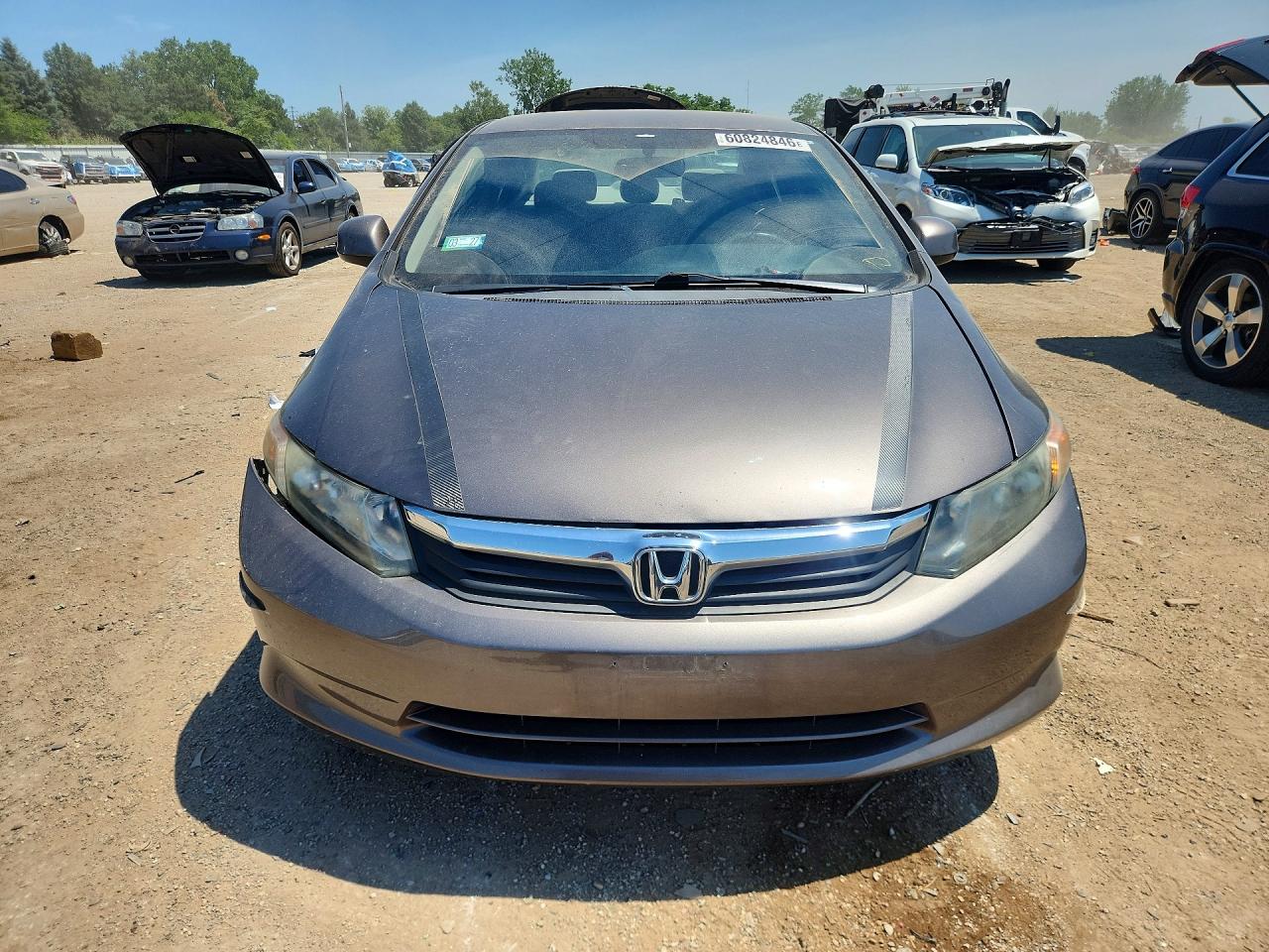 2012 Honda Civic Lx Gray vin: 19XFB2F58CE003081