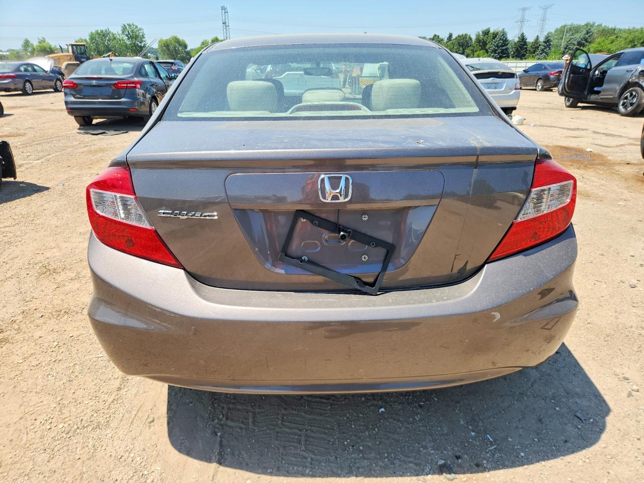 2012 Honda Civic Lx Gray vin: 19XFB2F58CE003081
