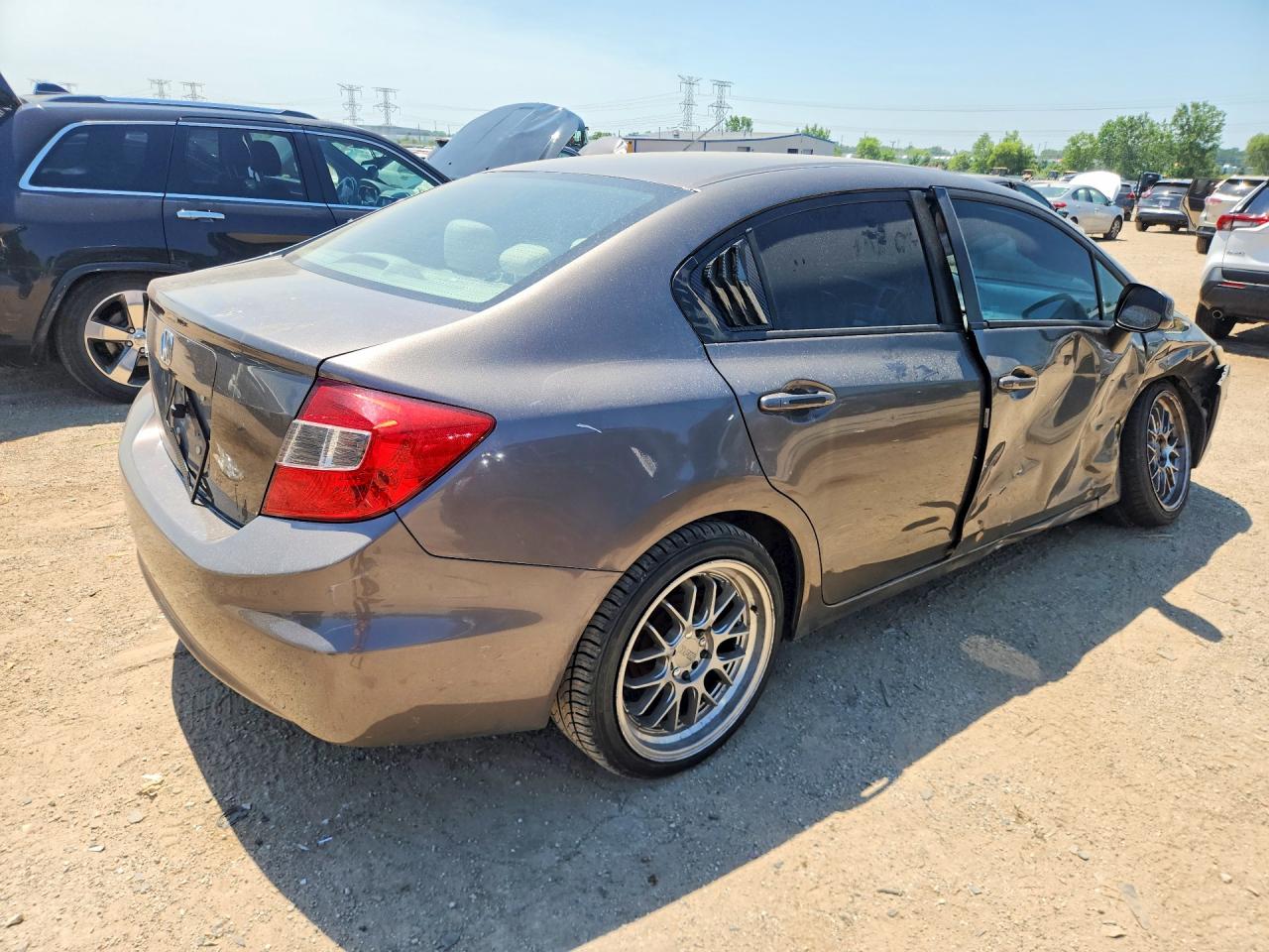 2012 Honda Civic Lx Gray vin: 19XFB2F58CE003081