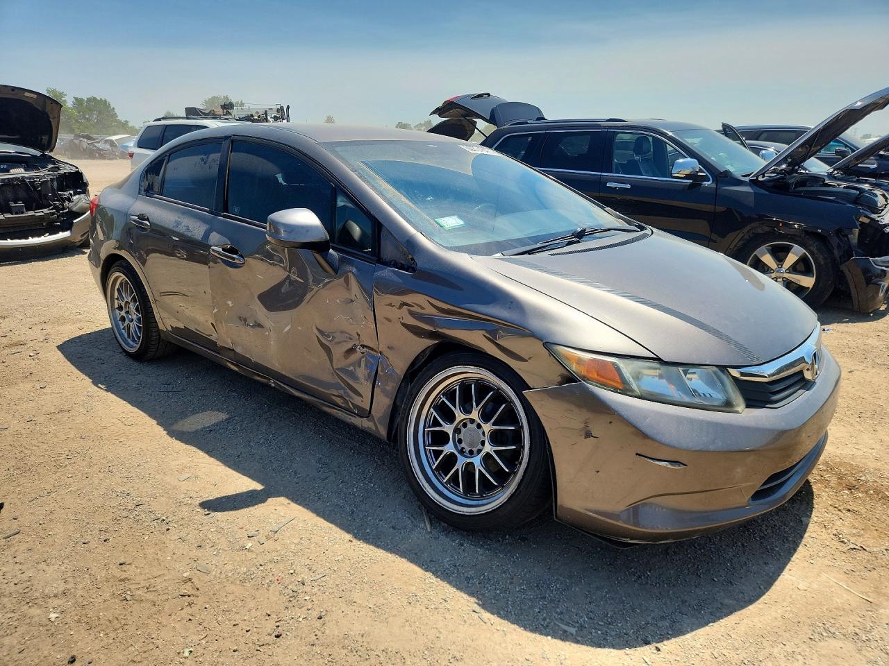 2012 Honda Civic Lx Gray vin: 19XFB2F58CE003081