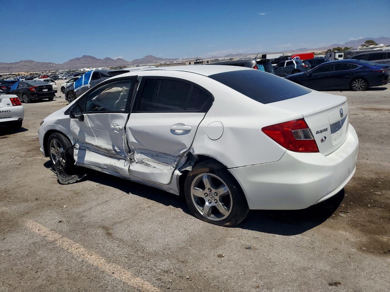 2012 Honda Civic Lx White vin: 19XFB2F58CE011679