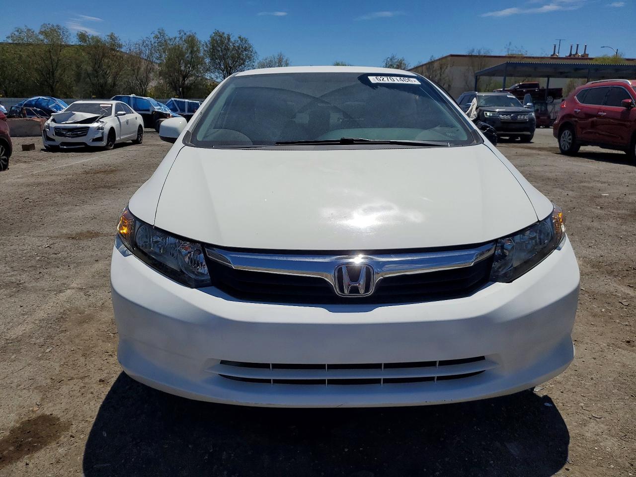 2012 Honda Civic Lx White vin: 19XFB2F58CE011679