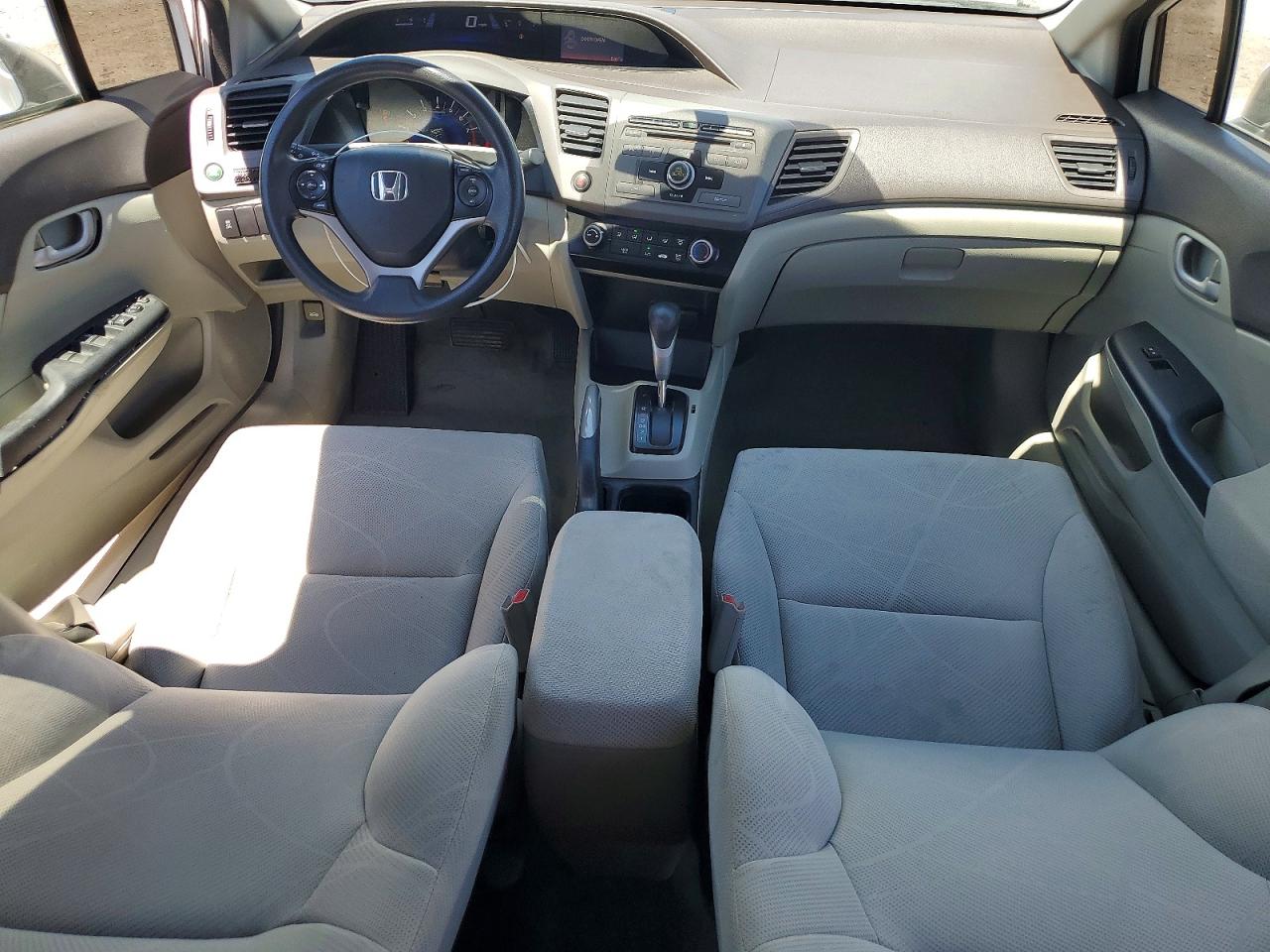2012 Honda Civic Lx White vin: 19XFB2F58CE011679