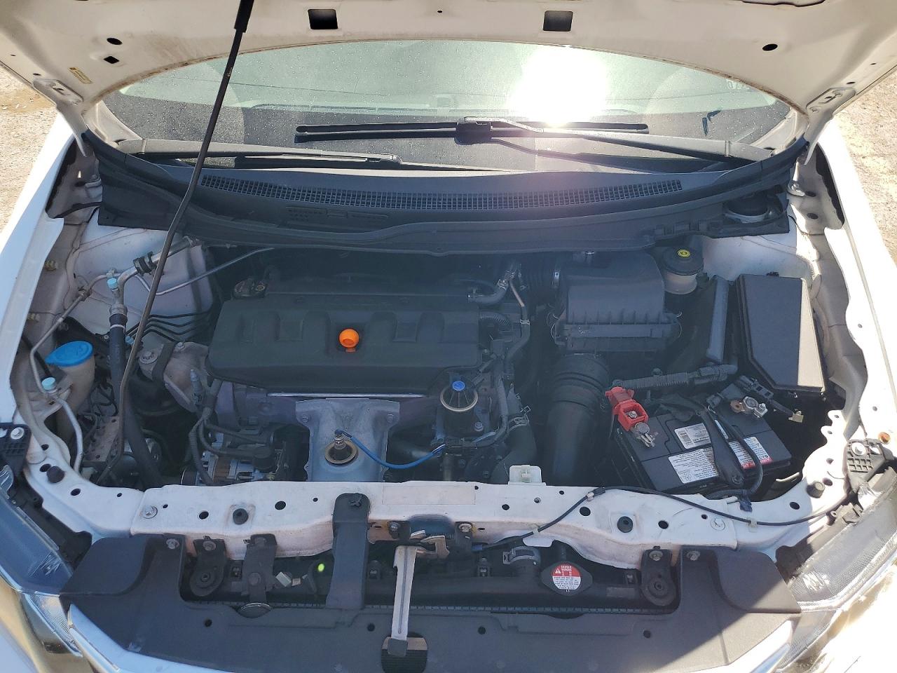 2012 Honda Civic Lx White vin: 19XFB2F58CE011679