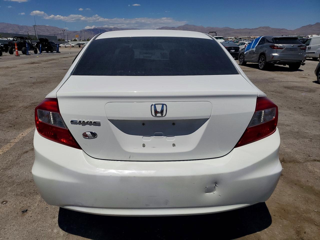 2012 Honda Civic Lx White vin: 19XFB2F58CE011679