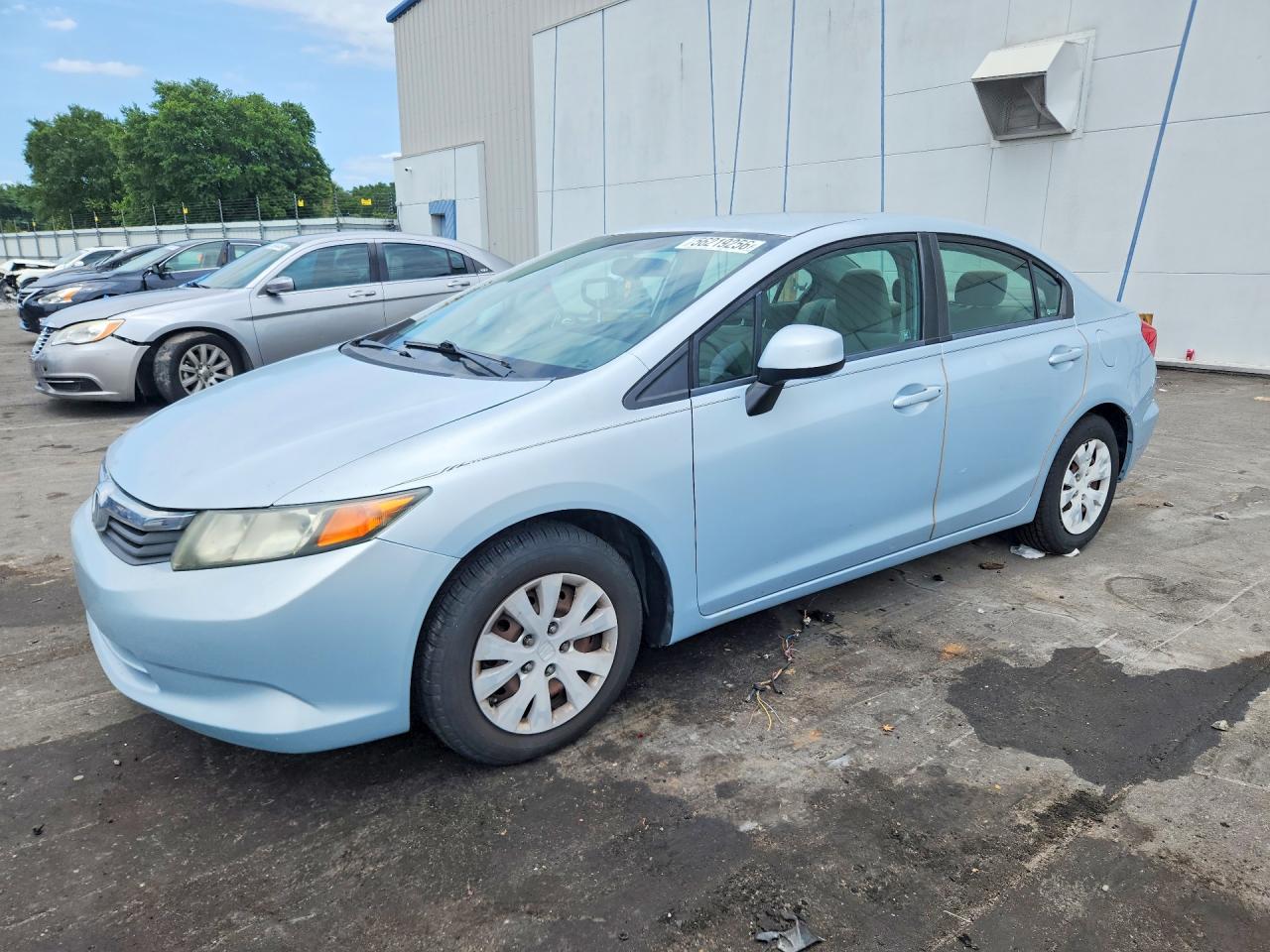 2012 Honda Civic Lx Синий vin: 19XFB2F58CE012069